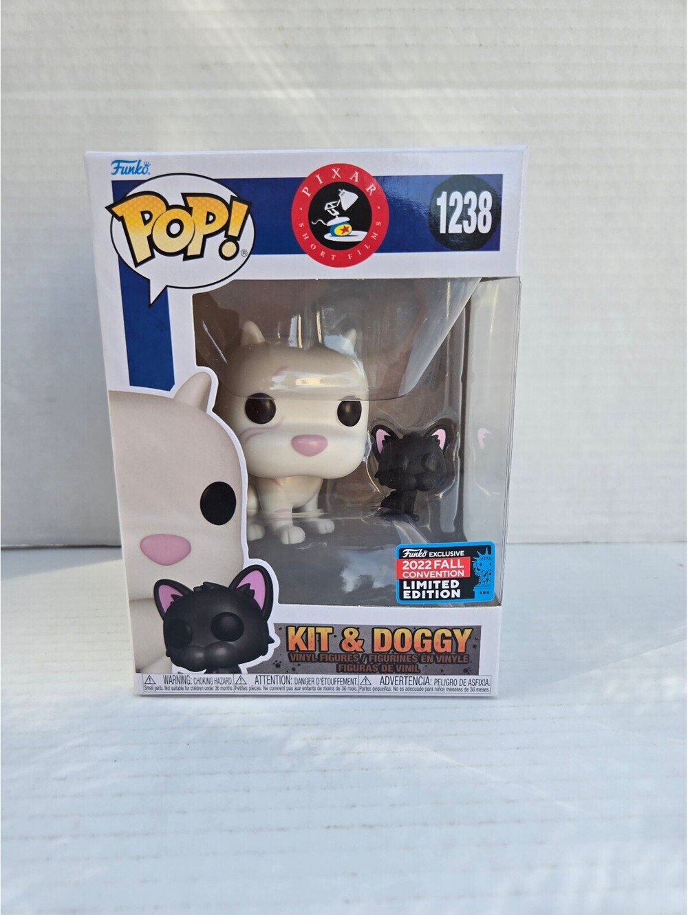 Funko Pop! Pixar SparkShorts Kit & Doggy Kitbull 2022 Fall Convention Limited Ed